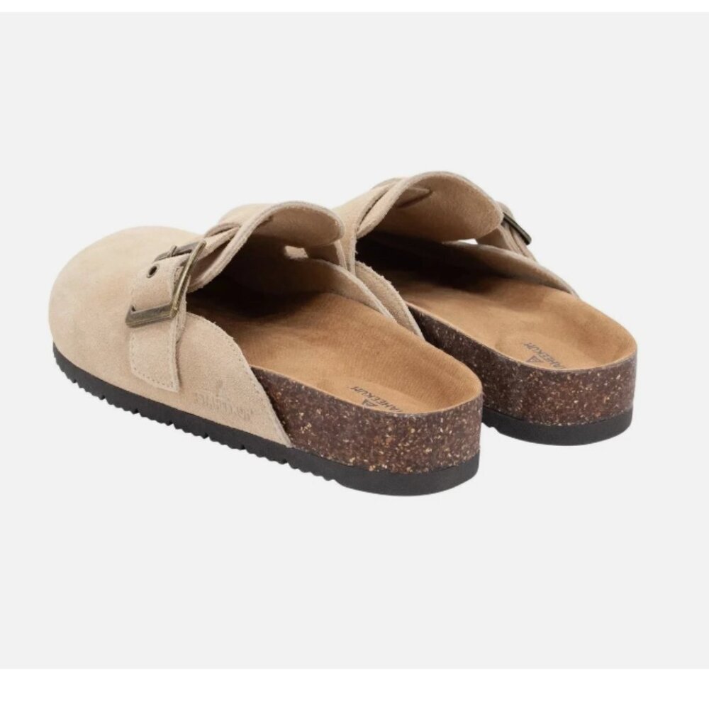 NEW Staheekum Women's Clogs Shoes Buckle Water Repellent Slip On Tan - Picture 4 of 6